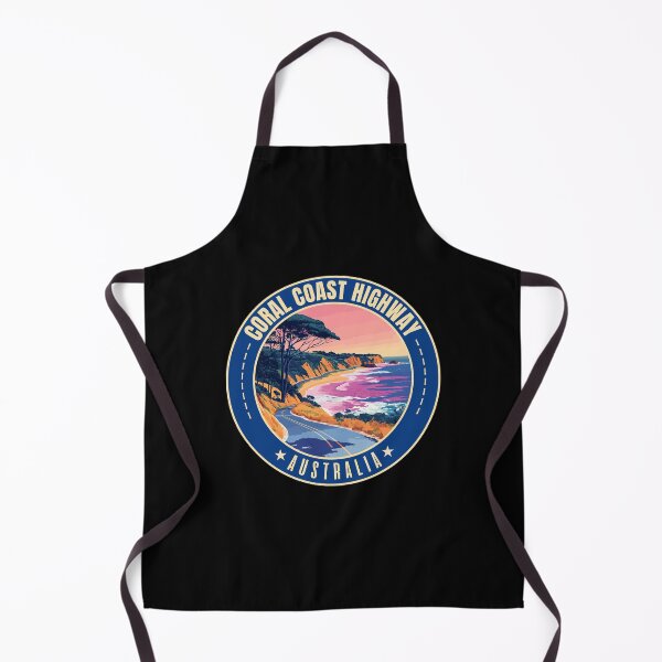 Item preview, Coral Coast Highway, Perth – Exmouth in Australia Retro Travel Art Circle Emblem designed and sold by MaateoDesign.