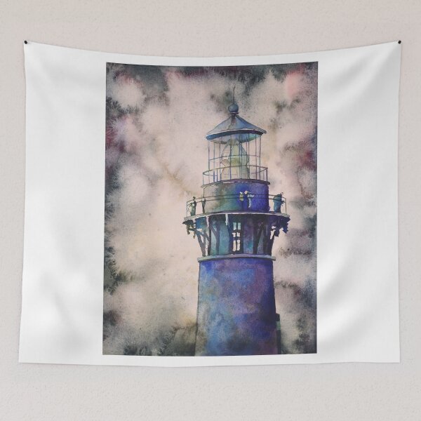 Item preview, Watercolor painting of Currituck Lighthouse in Outer Banks, NC. designed and sold by rfoxphoto.