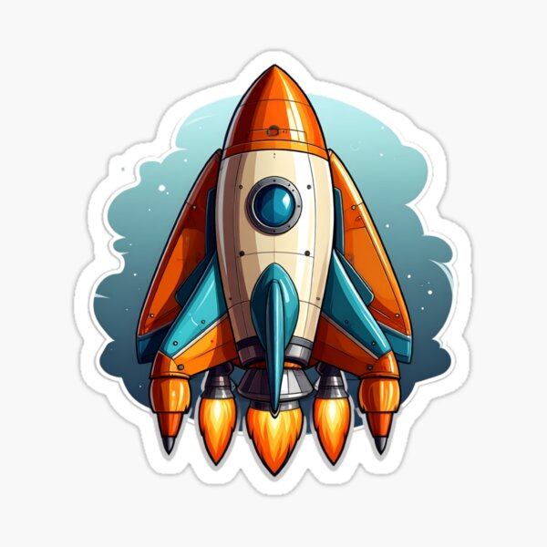 Item preview, Rocketship Launching Into Space designed and sold by BeachBreezyVA.