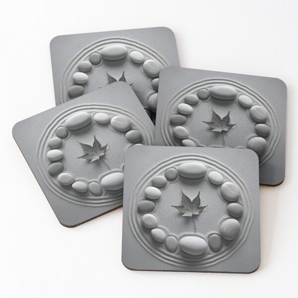 Item preview, Circle of Stillness – Zen Stones and Fallen Leaf designed and sold by GCBTienda.