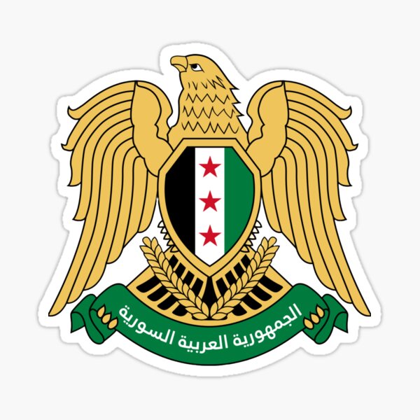 Syrian Eagle Emblem Hoodie – Proud Syria Heritage Design Sticker