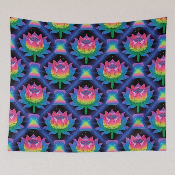 Item preview, Psychedelic Flowers Design | T-Shirt designed and sold by NicolasGlowArt.