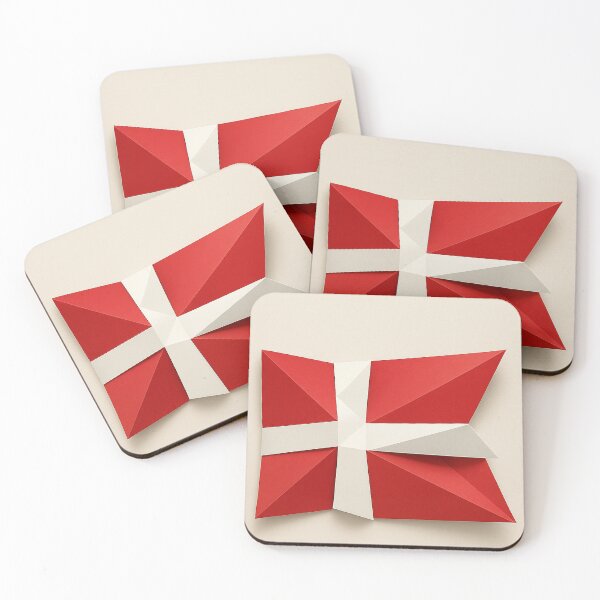Item preview, Denmark Flag – Origami Paperfold Design designed and sold by PrometheusStyle.