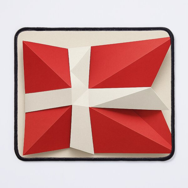 Item preview, Denmark Flag – Origami Paperfold Design designed and sold by PrometheusStyle.