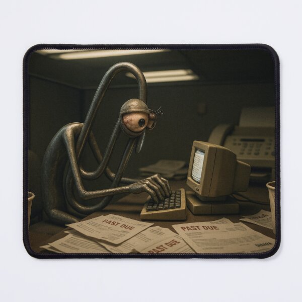Item preview, Overworked Paperclip in a Cluttered Office designed and sold by soulofalion.