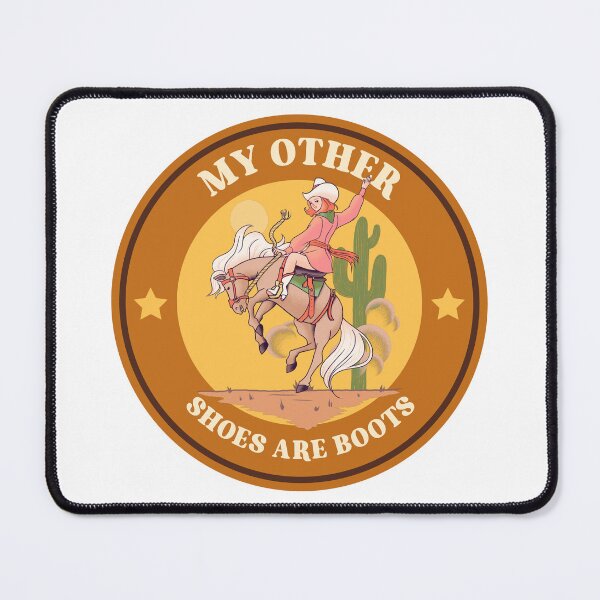 Item preview, Cowgirl Bucking Horse Desert Design – My Other Shoes Are Boots designed and sold by NANursing.