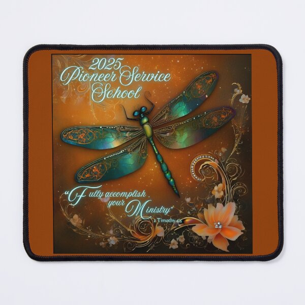 Item preview, JW Pioneer School 2025 Dragonfly Orange Teal designed and sold by Janna Perry Designs.