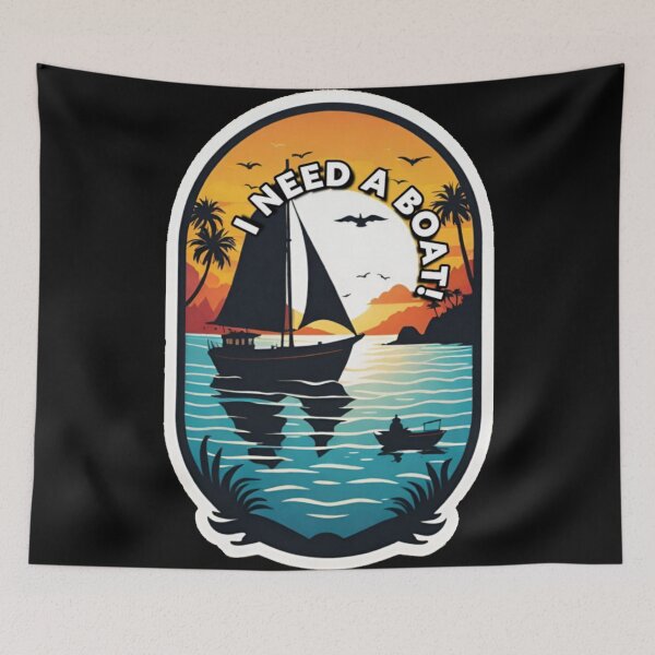 Item preview, Holiday Motivational I NEED A BOAT! designed and sold by Giulivo Store Graphic.