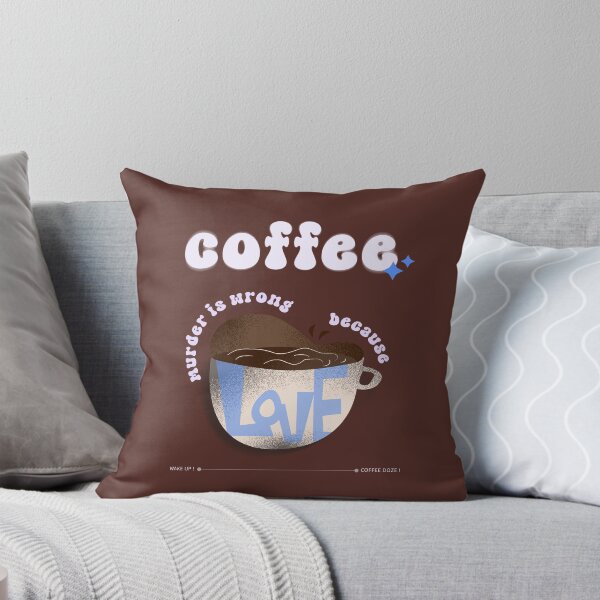Item preview, Funny Coffee Quote – “Murder Is Wrong Because Love” Retro Style designed and sold by Highlight-art.