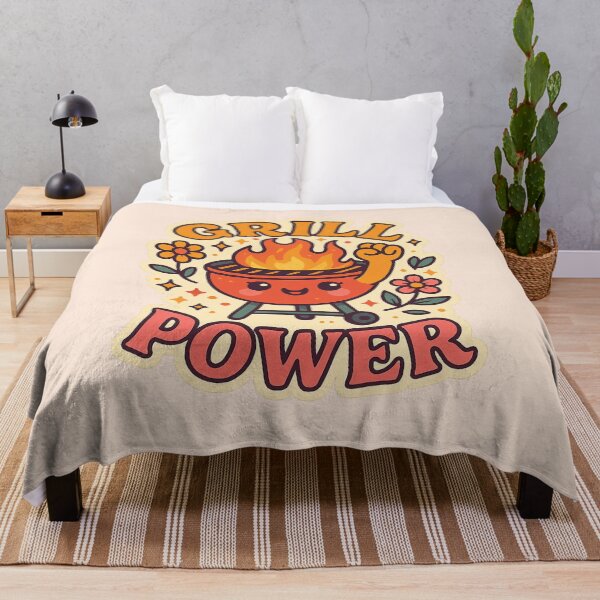 Item preview, Grill Power – Cute Feminist BBQ Pun designed and sold by GirlyPopped.