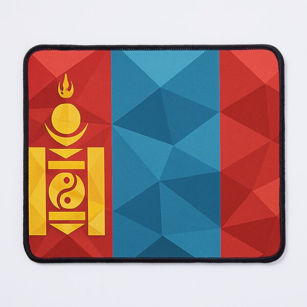 Item preview, Mongolia Flag – Low-Poly Geometric Art designed and sold by PrometheusStyle.