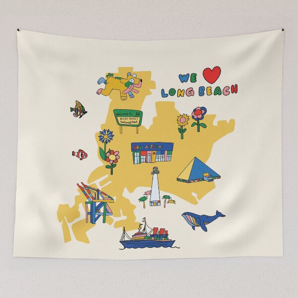 Item preview, We Love Long Beach Cream designed and sold by ableartswork.