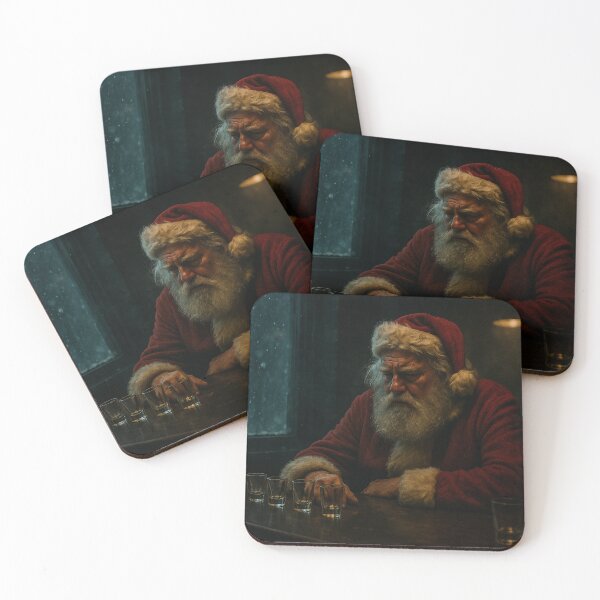 Item preview, Weary Santa at a Snowy Bar designed and sold by soulofalion.