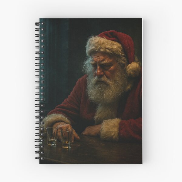 Item preview, Weary Santa at a Snowy Bar designed and sold by soulofalion.