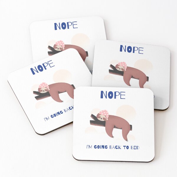 Item preview, Nope I'm going back to bed sleepy sloth designed and sold by KrilexTEES.