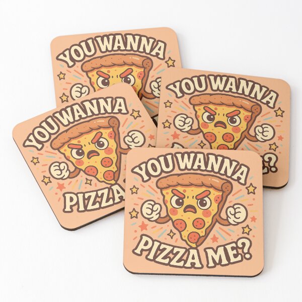 Item preview, You Wanna Pizza Me? – Funny Angry Slice Pun designed and sold by GirlyPopped.