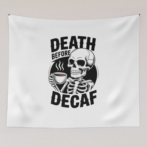 Item preview,  Death Before Decaf designed and sold by Mateusz Majcherek.
