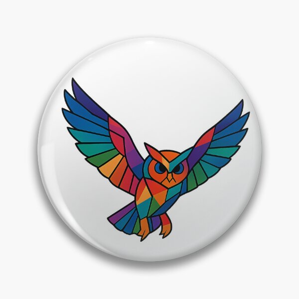 Item preview, Prismatic Owl in Flight designed and sold by TheWonkyEaselCo.