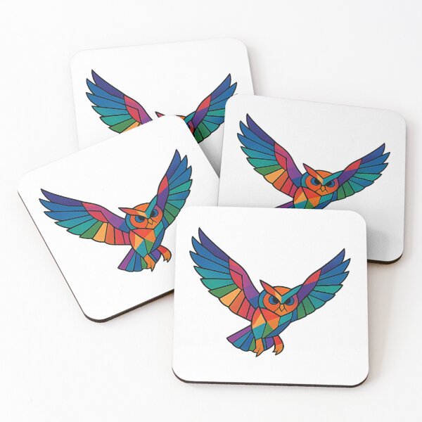 Item preview, Prismatic Owl in Flight designed and sold by TheWonkyEaselCo.