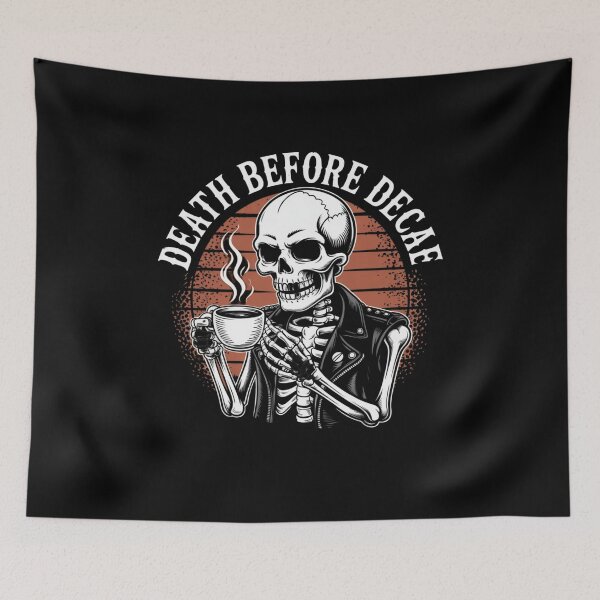 Item preview, Death Before Decaf designed and sold by Mateusz Majcherek.