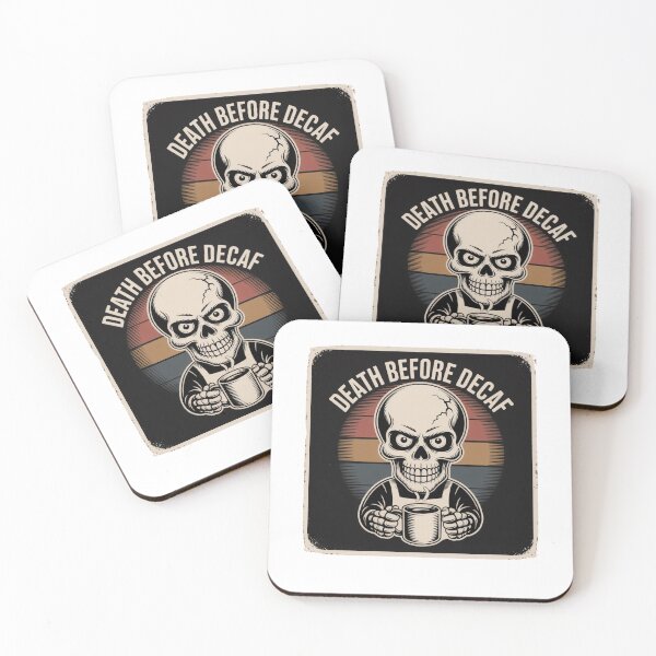 Item preview, Death Before Decaf designed and sold by Mateusz Majcherek.
