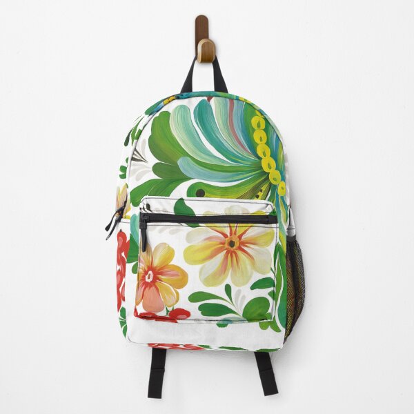 Item preview, Green blossom with berries – Modern folk art on white designed and sold by BohoCow.
