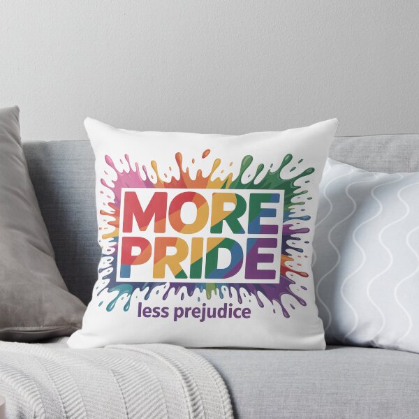 Item preview, More Pride Less Prejudice: Graffiti Rainbow LGBTQ Statement Art designed and sold by elynne9.