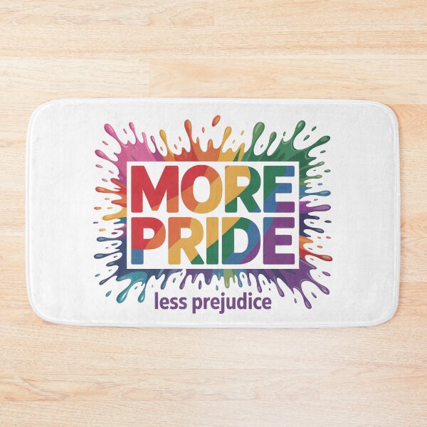 Item preview, More Pride Less Prejudice: Graffiti Rainbow LGBTQ Statement Art designed and sold by elynne9.