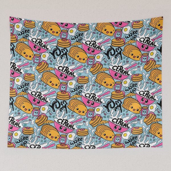 Item preview, Colorful Cutest Breakfast Food Doodle designed and sold by NancyDzines.