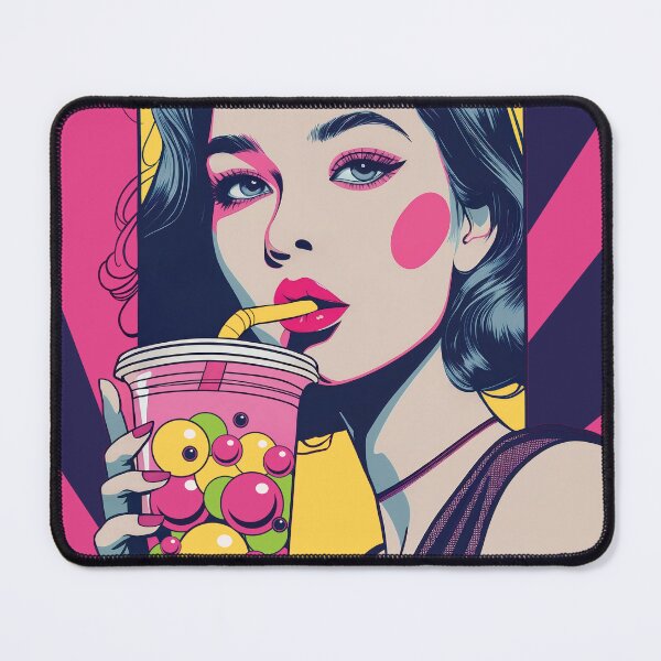 Item preview, Pop Art Girl - Retro Poster or Apparel Print - La muse moderne designed and sold by Olhapro.