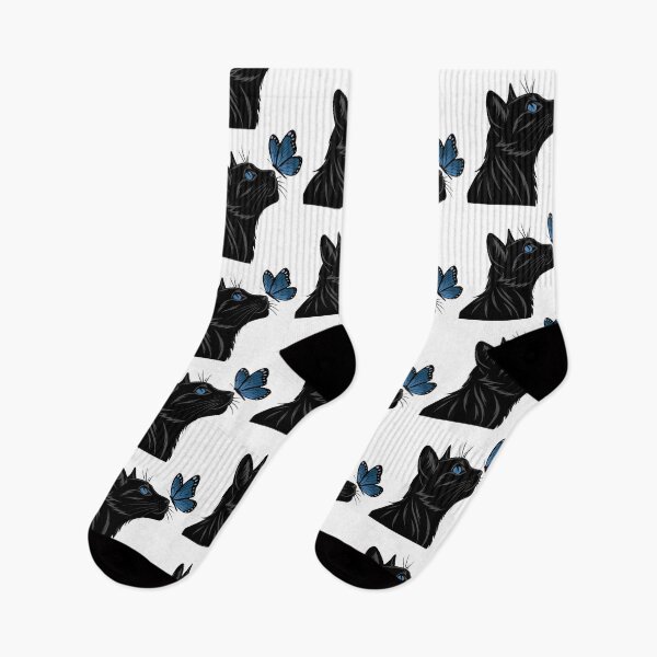 Item preview, Black Cat Blue Butterfly designed and sold by nikolaj1301.