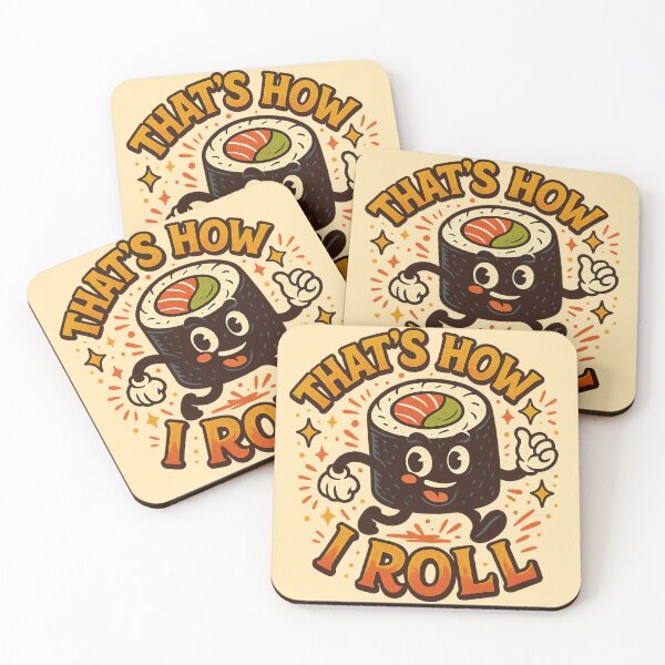 Item preview, That’s How I Roll – Funny Sushi Pun Cartoon designed and sold by GirlyPopped.