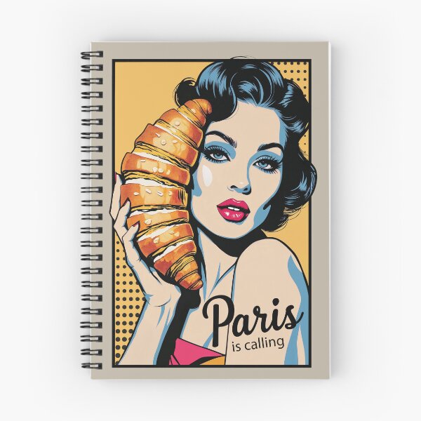 Aperçu de l'œuvre Pop Art Girl - Affiche ou vêtement rétro - Paris vous appelle créée et vendue par Olhapro.