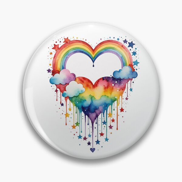 Item preview, Drippy Rainbow Heart and Stars Confetti and Clouds Hug designed and sold by Zencookie.