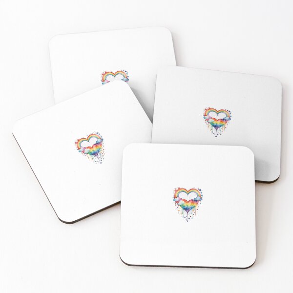Item preview, Drippy Rainbow Heart and Stars Confetti and Clouds Hug designed and sold by Zencookie.