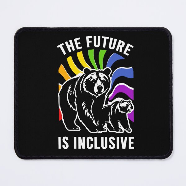 Item preview, The Future is Inclusive - Cute LGBTQIA+ Bear with Rainbow & Sun designed and sold by Dmetalx Art Apparel.