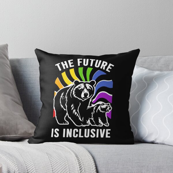 Item preview, The Future is Inclusive - Cute LGBTQIA+ Bear with Rainbow & Sun designed and sold by Dmetalx Art Apparel.