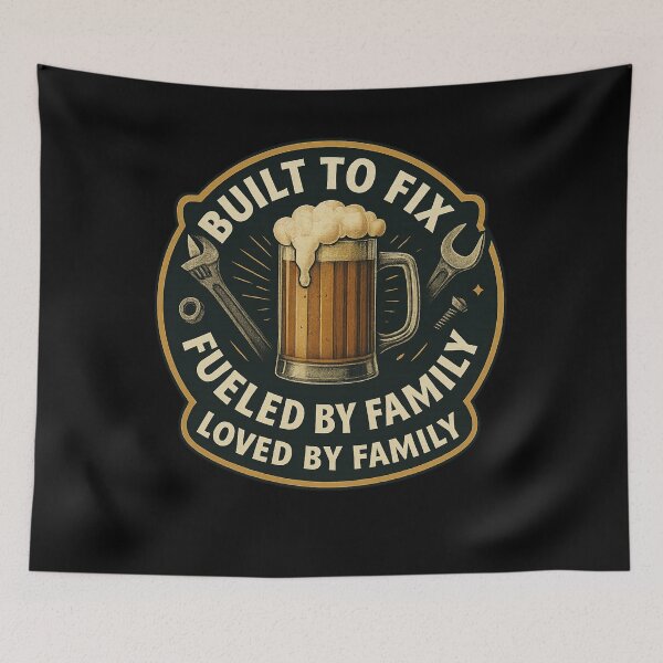 Item preview, Handyman Dad – Built to Fix, Fueled by Family Beer Art designed and sold by JenniferCreaArte .