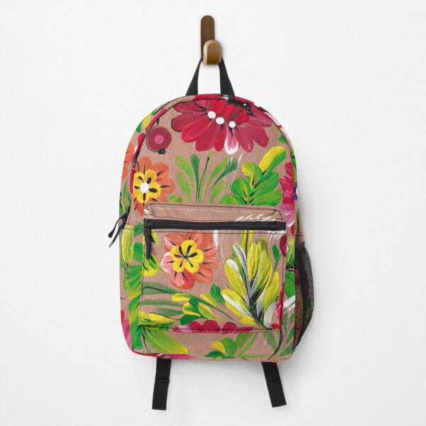 Item preview, Vibrant floral variety – hand-painted floral pattern on natural paper designed and sold by BohoCow.
