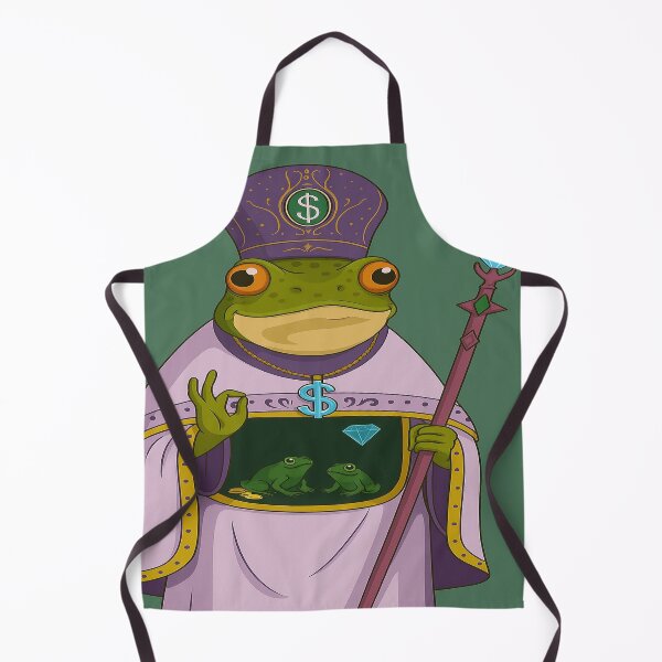 Item preview, Rich Frog Pope Meme – Crypto Royalty Illustration designed and sold by MarinaBlackArt.