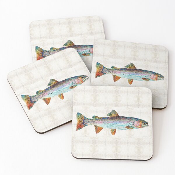 Item preview, Colorful Rainbow Trout Art Art designed and sold by Sharon Cummings Art.