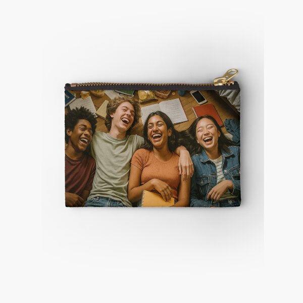 Item preview, Students laughing on dorm floor designed and sold by soulofalion.