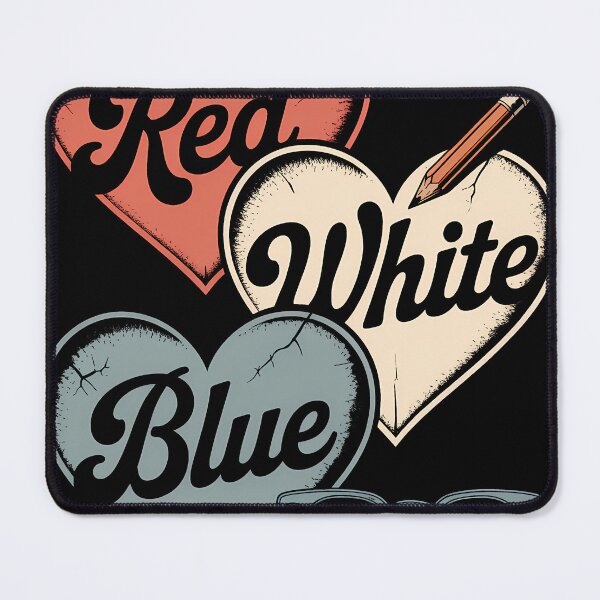 Item preview, Red White Blue Heart Teacher Patriotic American Flag Watercolor designed and sold by someraargelia.
