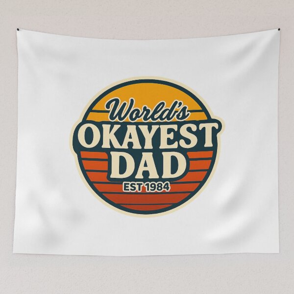 Item preview, Perfectly Imperfect Dad – Retro Sunset Design Est. 1984 designed and sold by JenniferCreaArte .
