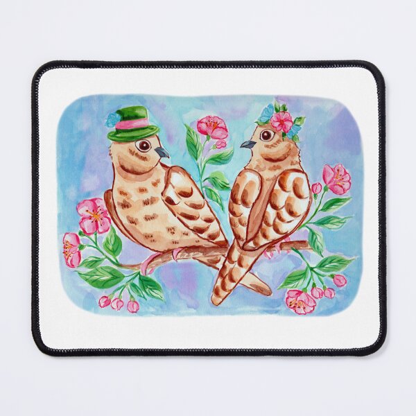 Item preview, Dreamy doves on a cherry tree designed and sold by Lubakeep-art.