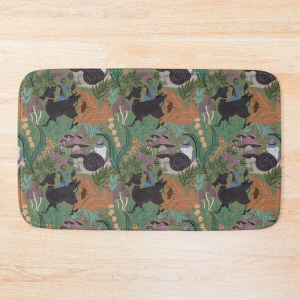Item preview, Cryptid Dragon & Gnome Forest Pattern – Whimsical Snails, Mushrooms & Enchanted Woods Jemma Jamie Skidmore  designed and sold by Jemma Jamie Skidmore.