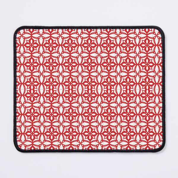 Item preview, Red Ornamental Geometric Tile Pattern - Hand Drawn - by Pixel Peaks designed and sold by my peaks media studio.
