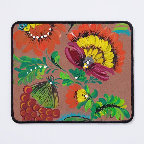 Item preview, Warm floral splendor – hand-painted nature on brown paper designed and sold by BohoCow.