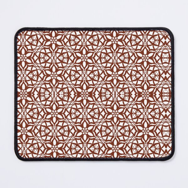 Item preview, Dark Red Ornamental Geometric Tile Pattern - Hand Drawn - by Pixel Peaks designed and sold by my peaks media studio.