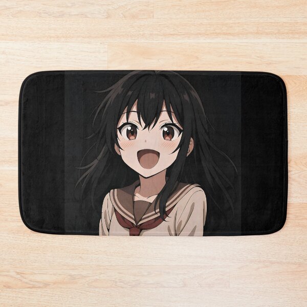 Item preview, Cute Anime Girl Smiling in School Uniform - Energetic Expression designed and sold by Amr Siam.